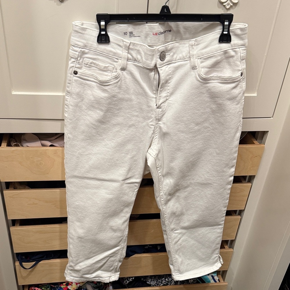 Liz Claiborne Women's White Cropped Jeans